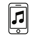 icon_music_smartphone_monochrome icon preview