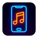 icon_music_smartphone_neon icon preview