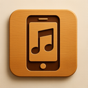 icon_music_smartphone_wooden icon preview