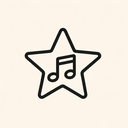 icon_music_star_minimal_outline icon preview
