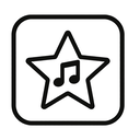 icon_music_star_monochrome icon preview