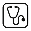 icon_music_stethoscope_monochrome icon preview