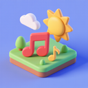 icon_music_sun_3d_isometric icon preview