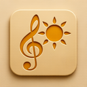 icon_music_sun_embossed icon preview