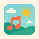 icon_music_sun_flat_pastel icon preview