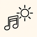 icon_music_sun_line_art icon preview