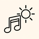 icon_music_sun_minimal_outline icon preview