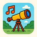 icon_music_telescope_cartoon icon preview