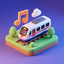 icon_music_train_3d_isometric icon preview