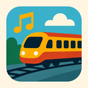 icon_music_train_flat_design icon preview