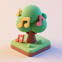 icon_music_tree_3d_isometric icon preview