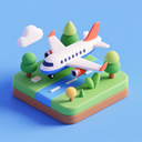 icon_nature_airplane_3d_isometric icon preview
