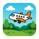 icon_nature_airplane_cartoon icon preview