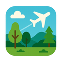 icon_nature_airplane_flat_design icon preview