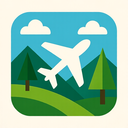 icon_nature_airplane_geometric icon preview