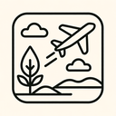 icon_nature_airplane_line_art icon preview