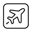 icon_nature_airplane_monochrome icon preview