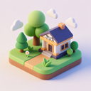 icon_nature_bank_3d_isometric icon preview