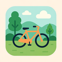 icon_nature_bicycle_flat_pastel icon preview