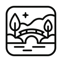 icon_nature_bridge_monochrome icon preview