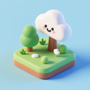 icon_nature_cloud_3d_isometric icon preview