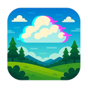 icon_nature_cloud_digital_glitch icon preview