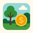 icon_nature_coin_flat_design icon preview