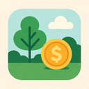 icon_nature_coin_flat_pastel icon preview