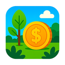 icon_nature_coin_vibrant_colors icon preview