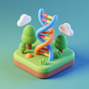 icon_nature_dna_strand_3d_isometric icon preview
