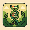 icon_nature_dna_strand_retro icon preview