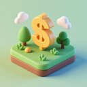 icon_nature_dollar_sign_3d_isometric icon preview