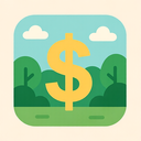icon_nature_dollar_sign_flat_pastel icon preview