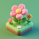 icon_nature_flower_3d_isometric icon preview