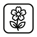 icon_nature_flower_monochrome icon preview