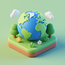 icon_nature_globe_3d_isometric icon preview