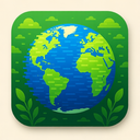 icon_nature_globe_digital_glitch icon preview