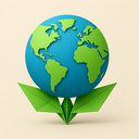 icon_nature_globe_origami icon preview