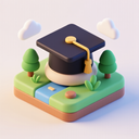 icon_nature_graduation_cap_3d_isometric icon preview