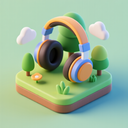 icon_nature_headphones_3d_isometric icon preview