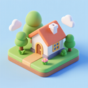 icon_nature_house_3d_isometric icon preview