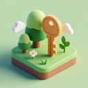 icon_nature_key_3d_isometric icon preview