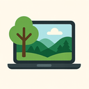 icon_nature_laptop_flat_design icon preview