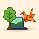 icon_nature_laptop_origami icon preview