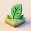 icon_nature_leaf_3d_isometric icon preview