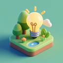 icon_nature_light_bulb_3d_isometric icon preview