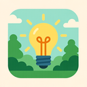 icon_nature_light_bulb_flat_pastel icon preview