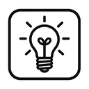 icon_nature_light_bulb_monochrome icon preview