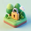 icon_nature_lock_3d_isometric icon preview