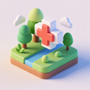 icon_nature_medical_cross_3d_isometric icon preview